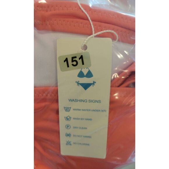 Halter swimwear swim top new xlg coral - Picture 3 of 5